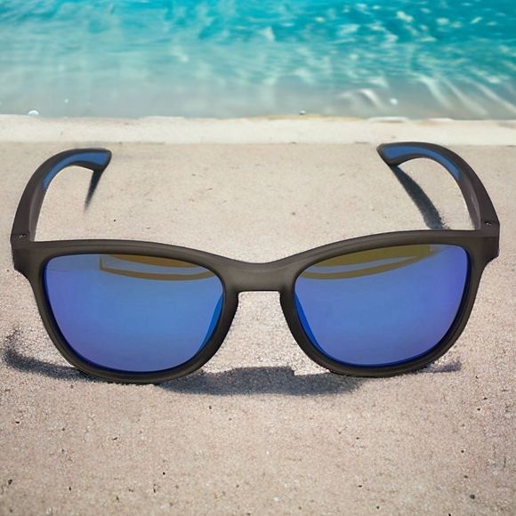 Lightweight Polarized Sunglasses with Blue Mirrored Lenses - Picture 1 of 10